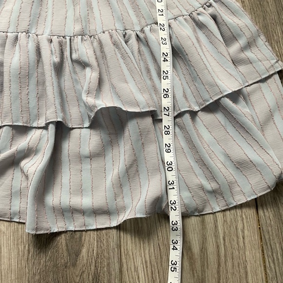 Storia Ruched Ruffle Pastel‎ Stripe Dress Small - Picture 6 of 6